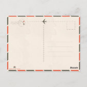 Laniakea Oahuハワイ熱帯水彩カラフル ポストカード (裏面)