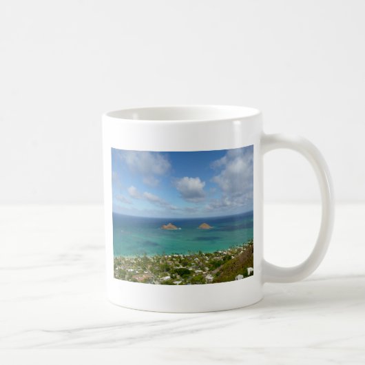 Lanikaiの海岸の沖のMoks コーヒーマグカップ (右)