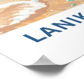 Lanikai Beach Hawaiiトラベルプリント ポスター (角)