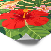 Lanikai Beach, Hawaii – Tropical Canoe ポスター (角)