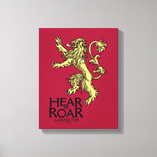 Lannister Sigil - Hear Me Roar キャンバスプリント (正面)