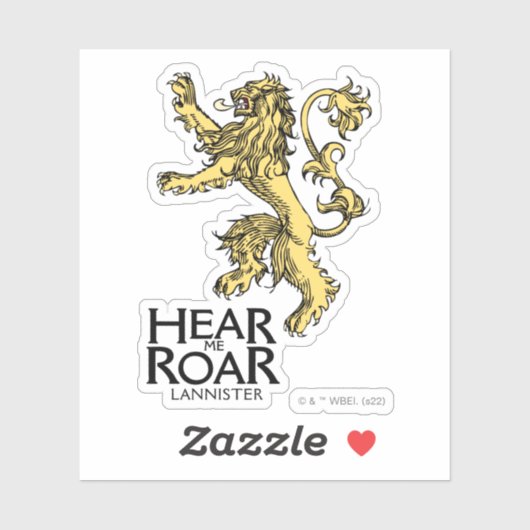 Lannister Sigil - Hear Me Roar シール (シート)