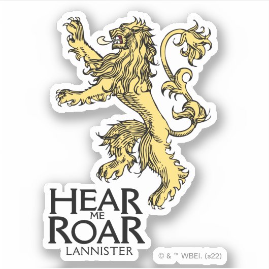 Lannister Sigil - Hear Me Roar シール (正面)