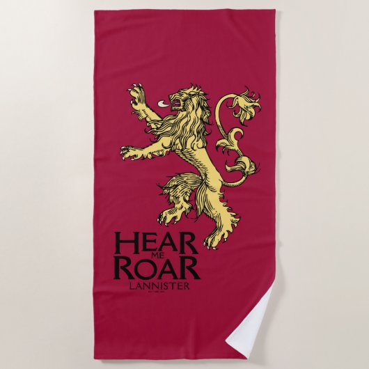 Lannister Sigil - Hear Me Roar ビーチタオル (正面)