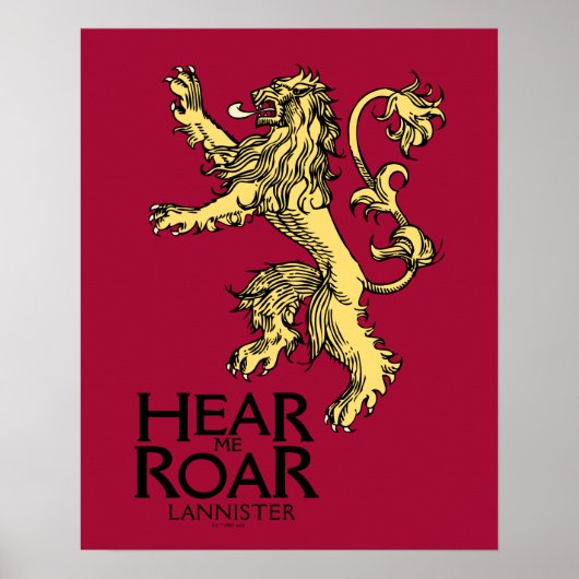 Lannister Sigil - Hear Me Roar ポスター (正面)
