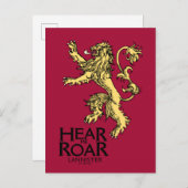 Lannister Sigil - Hear Me Roar ポストカード (正面/裏面)