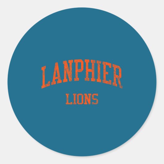 Lanphier High School Hs Springfield ラウンドシール (正面)