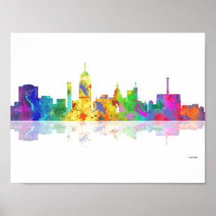 LANSING, MICHIGAN SKYLINE – ポスター