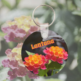 Lantana Bright Colorful Botanical Flowers キーホルダー