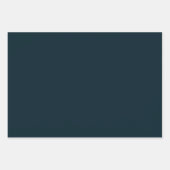 Lantana Floral Teal Blue Design ラッピングペーパーシート (正面3)