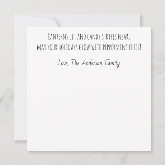 Lantern Elf – Whimsical Christmas Holiday Card (裏面)