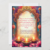 Lantern Glow Diwali Greeting Card 招待状 (裏面)