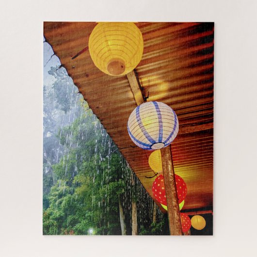 Lantern Light in the Rain – Quiet Guatemala Jigsaw ジグソーパズル (縦)