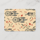 Lantern Sage Green Boho Design Wedding エンクロージャーカード (裏面)