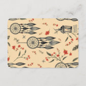 Lantern Sage Green Boho Design Wedding エンクロージャーカード (裏面)