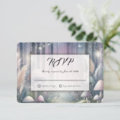 Lanternlight Dreams Enchanted Forest Wedding 出欠カード (スタンド正面)