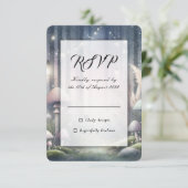  Lanternlight Dreams Enchanted Forest Wedding 出欠カード (スタンド正面)