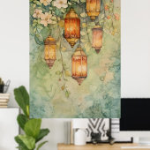 Lantern's Dream, reminiscent of Moroccan or simila ポスター (ホームオフィス)