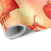 Lanterns glow, firecrackers burst, and blossoms bl ラッピングペーパー (ロールコーナー)