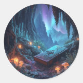 Lanterns, Mushrooms, and a Book ラウンドシール (正面)