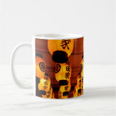 Lanterns of Bansho-ji Temple, Nagoya, Japan コーヒーマグカップ (左)