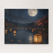 Lanterns on the River Beneath the Full Moon ジグソーパズル (横)