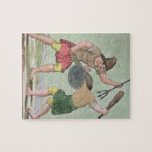 「L'Anticaローマ」からのローマの剣闘士、1825年(colo ジグソーパズル (横)