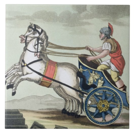 「L'Anticaローマ」からのCharioteer、1825年(ついている色 タイル (正面)