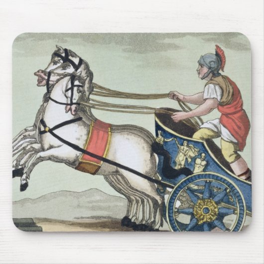 「L'Anticaローマ」からのCharioteer、1825年(ついている色 マウスパッド (正面)