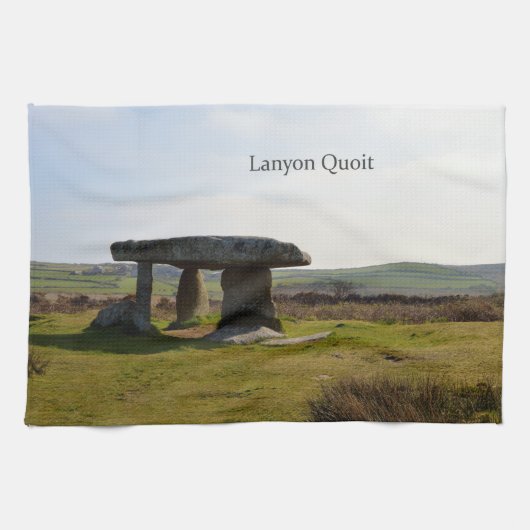 LanyonのQuoitの永続的な石コーンウォールイギリス キッチンタオル (横)
