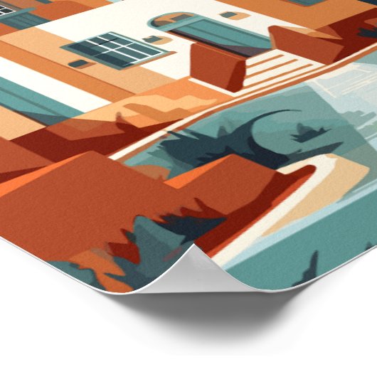 Lanzaroteスペインのヴィンテージ旅行はがき ポスター (角)