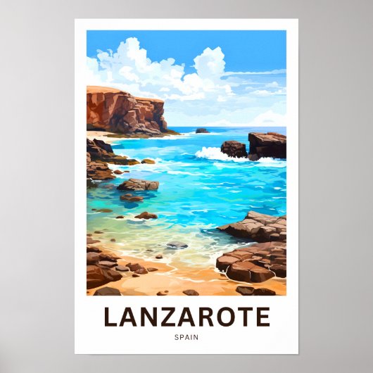 Lanzaroteスペイン旅行印刷 ポスター (正面)
