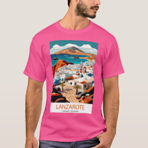 Lanzaroteポスタースペイン旅行 Tシャツ