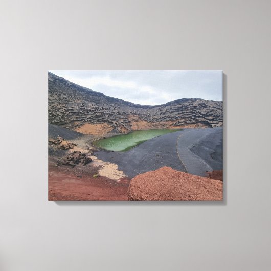 Lanzarote El Golfoビューのキャンバス印刷 キャンバスプリント (正面)