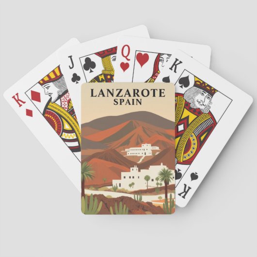 Lanzarote Spain Playing Cards Deck Vintage Travel トランプ (裏面)