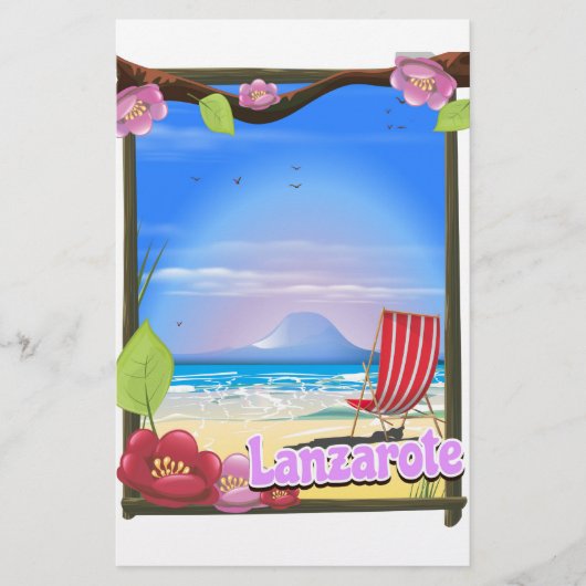 Lanzarote Travelポスター 便箋 (正面)