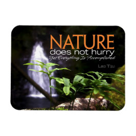Lao Tzu Inspirational Quote "Nature" Flexible マグネット