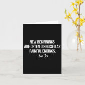Lao Tzu New Beginnings Quote  カード (黄色い花)