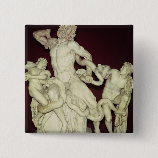 Laocoonの古代ギリシャ文化のオリジナル、1世紀 缶バッジ (正面)
