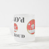 LAO'd及び誇りを持ったな曇らされたマグ フロストグラスマグカップ (正面左)