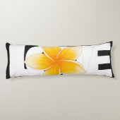 Laos Love Frangipani Flower Black and White ボディピロー (裏面)