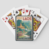 Laos Pha That Luang Illustration Travel Art トランプ (裏面)