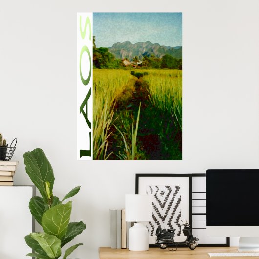 Laos Poster ポスター (ホームオフィス)