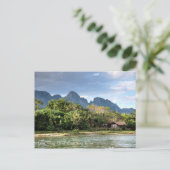 Laos、Vang Vieng、Nam Song River ポストカード (スタンド正面)