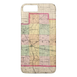 Lapeer郡、ミシガン州の地図 iPhone 8 Plus/7 Plusケース