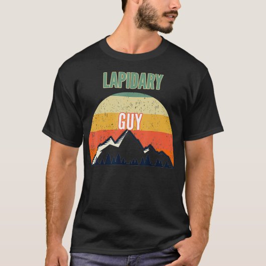 Lapidary Gift for Men Lapidary Guy Tシャツ (正面)