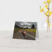 Lapieカヤックを漕ぎます; ハッピーバースデー カード (黄色い花)