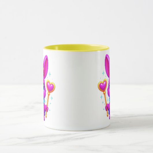 Lapin cape et couronne  マグカップ (中央)