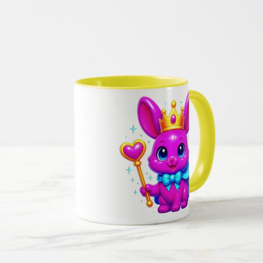 Lapin cape et couronne  マグカップ (正面右)