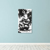 lapin guitare キャンバスプリント (インサイチュ (ウッドフロア))